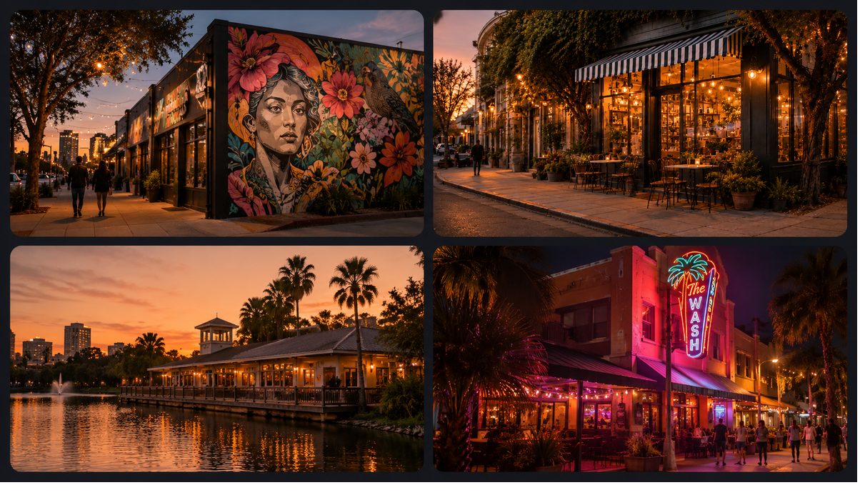 A range of local Orlando businesses and storefronts